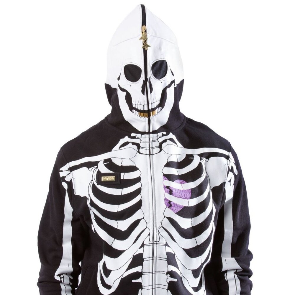 Sz 2XL 2021 LRG Dead Serious Zip Up Hoodie Blac Skeleton Kayne West NWT Sealed